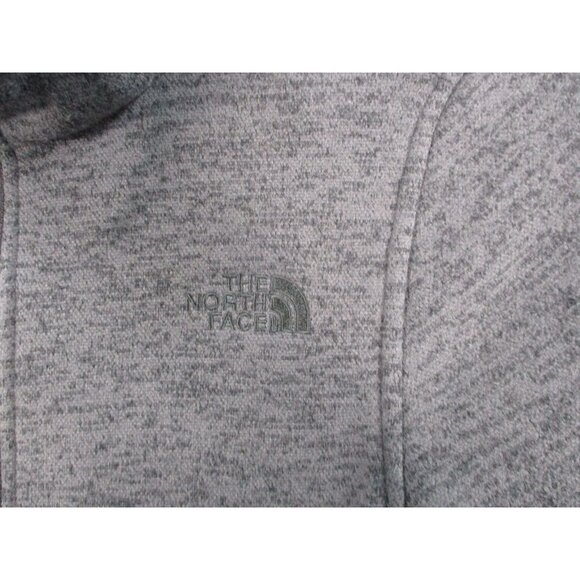 The North Face Womens Full-Zip Heathered Fleece Jacket Size - M Gray Polyester - Picture 2 of 8